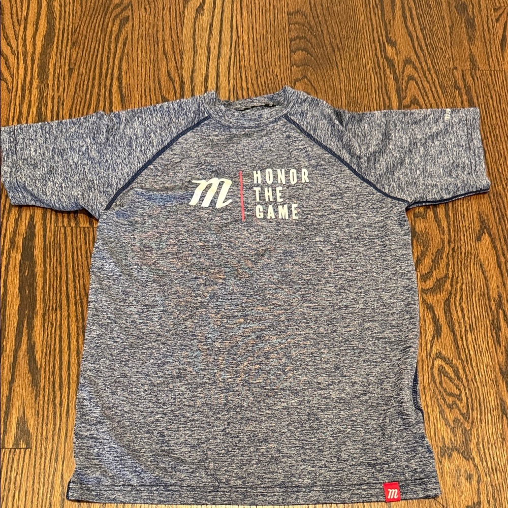M Athletic Heather Blue Kids Tee